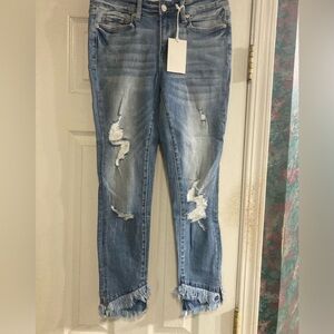 Zenana frayed jeans sz 27 NWT
